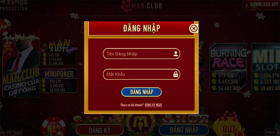 hướng dẫn đăng nhập manclub 