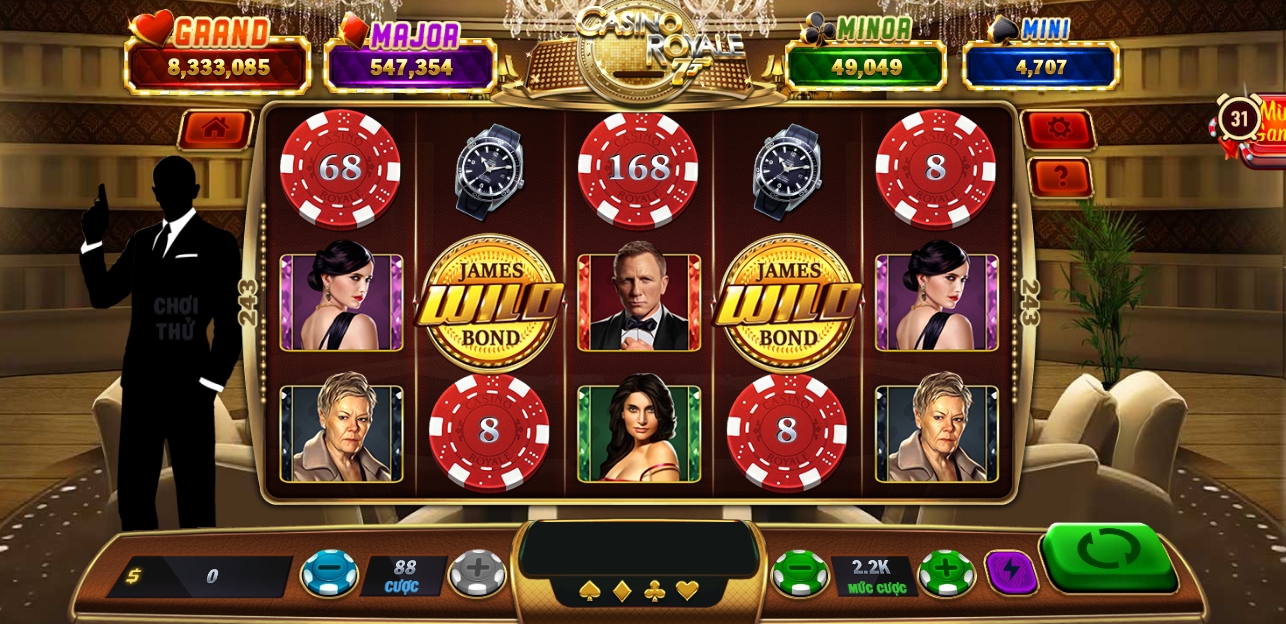 Giao diện quay hũ Casino Royale tại Manclub đăng nhập