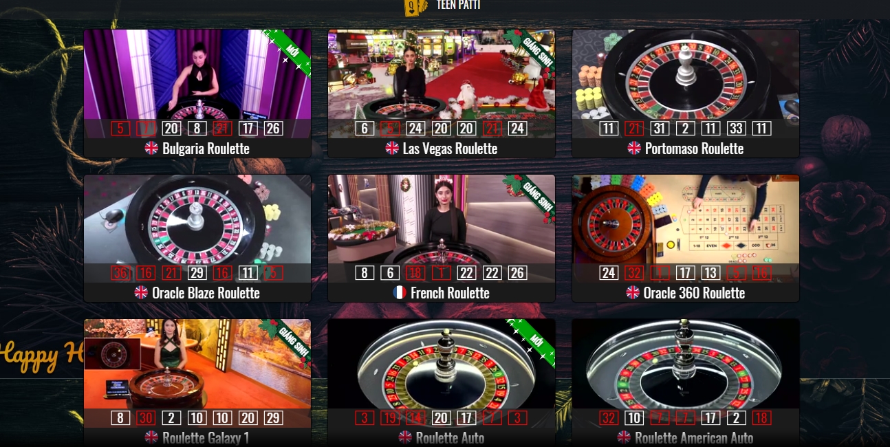 Bàn chơi Roulette Man club với nhiều thể loại khác nhau