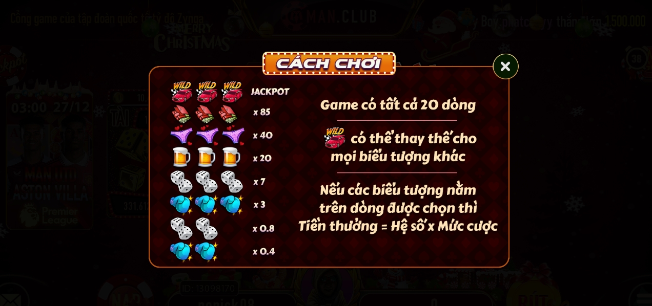 Game Manclub trả thưởng hấp dẫn cho người chơi