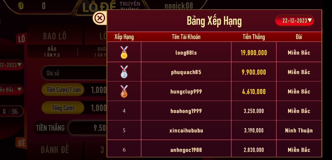 Game thủ trúng thưởng khủng khi cược lô đề Manclub app