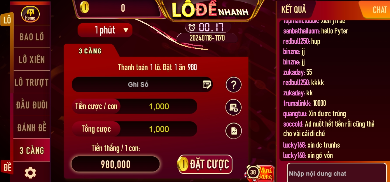 Lô đề đa dạng cho nhu cầu game thủ tại Manclub app