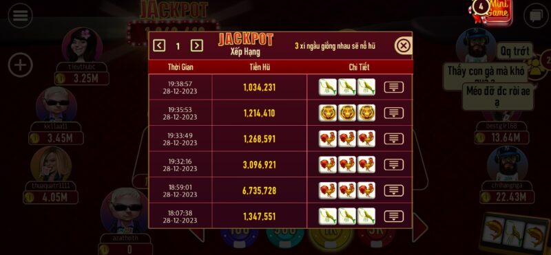 Giải thưởng jackpot bầu cua ở Manclub us